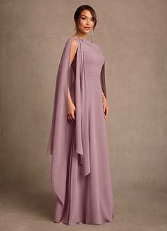 Azazie Liddie Kleider für die Brautmutter A-Linie Plissee Chiffon Kleid Altrosa image2