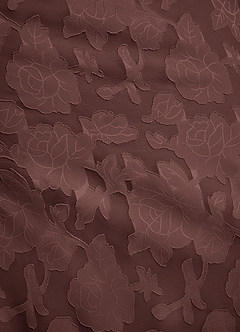 Azazie Akilah Jurken voor bruidsmeisjes Jurk van Bloemen Burn-out met Zeemeermin One-shoulder Espresso image8