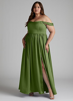 Azazie Morana Bridesmaid Dresses Juniper A-Line Off the Shoulder Stretch Satin Convertible Dress image12