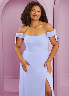 Barbie ♥ Azazie Bridesmaid Dresses Lavender A-Line Off the Shoulder Chiffon Convertible Dress image11