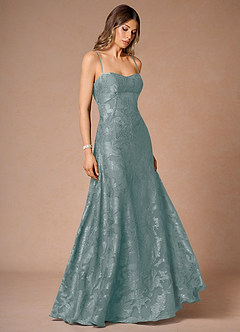 Hollis Powder Blue Lace Back Maxi Dress image5