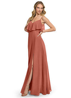 Azazie Jean Bridesmaid Dresses Clay A-Line Chiffon Convertible Dress image3