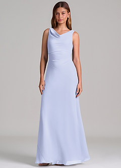 Azazie Nerine Bridesmaid Dresses Lavender A-Line Pleated Chiffon Dress image4