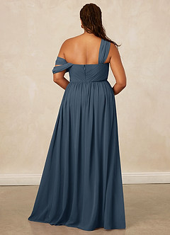 Christian Siriano Bridal for Azazie 1014 Robes de demoiselle d'honneur Robe Trapèze en Mousseline de soie Épaule décolletée Neptune image17