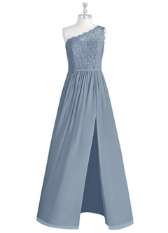 Azazie Demi Bridesmaid Dresses Twilight A-Line One Shoulder Chiffon Dress image7