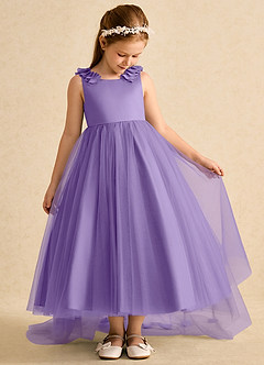 Azazie Lorita Flower Girl Dresses Tahiti A-Line Beaded Tulle Dress image5