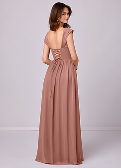 Barbie ♥ Azazie Bridesmaid Dresses Cedar Rose A-Line Corset Chiffon Dress image5