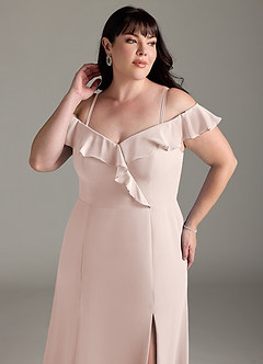 Azazie Sophie Final Sale Rose Petal A-Line Off the Shoulder Chiffon Convertible Dress image12