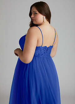 Azazie Roni Bridesmaid Dresses Royal Blue A-Line Sweetheart Neckline Tulle Convertible Dress image8