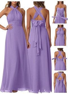 Azazie Fifi Bridesmaid Dresses Tahiti A-Line Strapless Chiffon Convertible Dress image9