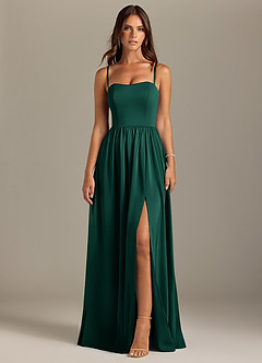 Azazie Calianna Bridesmaid Dresses Emerald A-Line Off the Shoulder Stretch Satin Convertible Dress image9