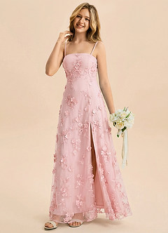 front Azazie Elina Junior Formal Dress