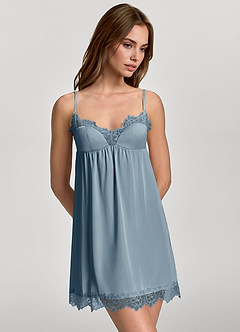 front Nuisette de mariée en satin et dentelle