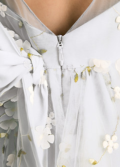 Azazie Elowen Flower Girl Dresses White A-Line Sweetheart Neckline Lace Dress image7