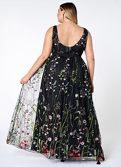Forever Lovable Black Floral Embroidered Maxi Dress image11