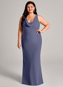 Azazie Rylina Bridesmaid Dresses Stormy Mermaid Pleated Chiffon Dress image7