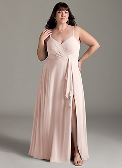 Azazie Akita Bridesmaid Dresses Rose Petal A-Line Chiffon Dress image5