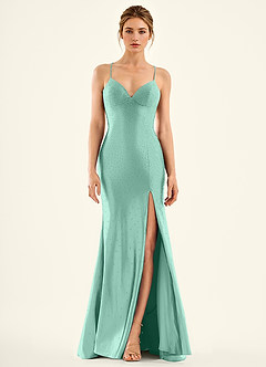 Twinkle Light Blue Mermaid Prom Dress image5