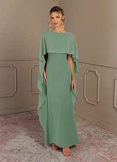 Azazie Dion Mother of the Bride Dresses Matcha Sheath Scoop Stretch Crepe Dress image1