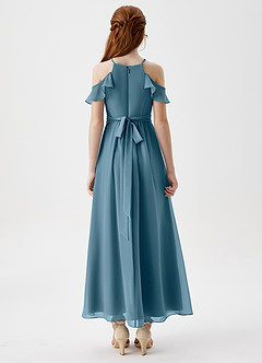 Azazie Chaya Junior Bermuda A-Line Off the Shoulder Chiffon Dress image2