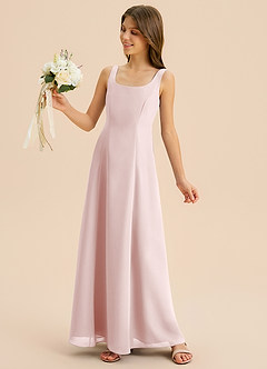 Azazie Lambie Junior Klä av A-Line i Chiffong Plisserad image2