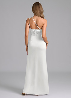 Azazie Eren Šaty pro družičky Mořská panna Jedno rameno Strečový satén Délka podlahy Šaty image2