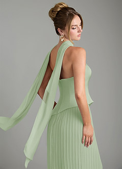 Azazie Tierney Bridesmaid Dresses Dusty Sage A-Line Strapless Chiffon Convertible Dress image11