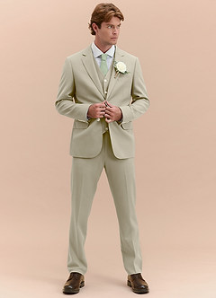 front James Tan Structured Stretch 3-piece suit