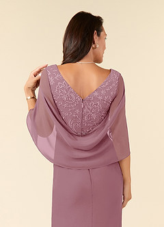 Azazie Laina Mother of the Bride Dresses Vintage Mauve Mermaid Lace Chiffon Dress image6