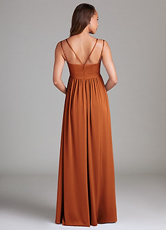 Azazie Emree Maternity Bridesmaid Dresses A-Line Stretch Satin Floor-Length Dress with Pockets image3