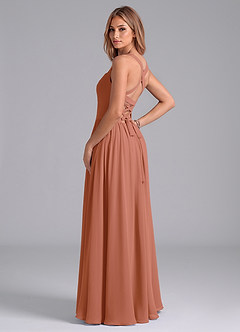 Azazie Francis Bridesmaid Dresses MAI TAI A-Line Corset Chiffon Dress image2