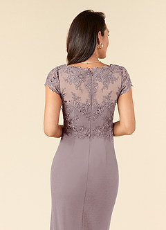 Azazie Carmen Mother of the Bride Dresses Vintage Mauve Sheath Lace Dress image6