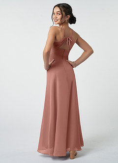 Azazie Avelina Junior Cedar Rose A-Line Pleated Chiffon Dress image5
