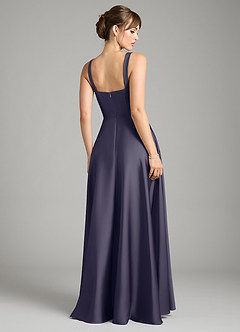 Azazie Shaude Bridesmaid Dresses Stormy A-Line Pleated Stretch Satin Dress image2