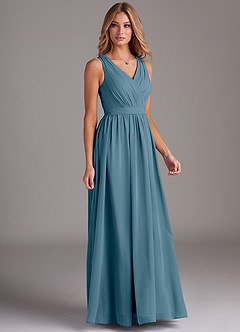 Azazie Kingsley Bridesmaid Dresses Bermuda A-Line Lace Chiffon Dress image5