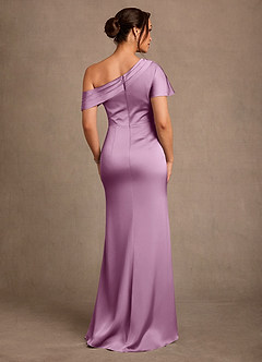 Azazie Rutha Mother of the Bride Dresses Wisteria Sheath One Shoulder Stretch Satin Dress image2