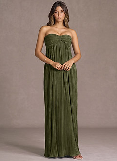 Vestido Verde Musgo Claro Largo Lana image1