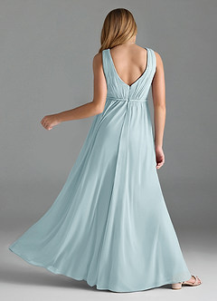 Azazie Tanicia Junior Mist A-Line Mesh Dress image4