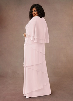 Azazie OHara Abiti per la Madre della Sposa Abito A-Line in Chiffon con Scollo a V Rosa Rossore image11
