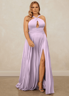 Christian Siriano Bridal for Azazie 1009 Bridesmaid Dresses Frosted Lilac A-Line Pleated Chiffon Dress image9