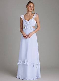 Azazie Malaya Bridesmaid Dresses Lavender A-Line Corset Chiffon Dress image1
