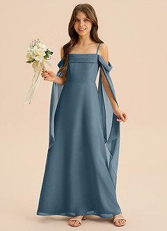 Azazie Moana Junior Twilight A-Line Pleated Chiffon Dress image4