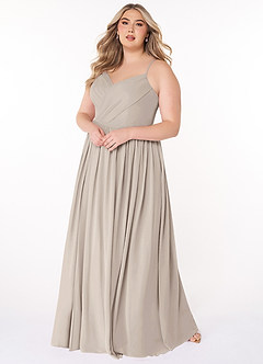 Azazie Cora Bridesmaid Dresses A-Line Pleated Chiffon Floor-Length Dress image7