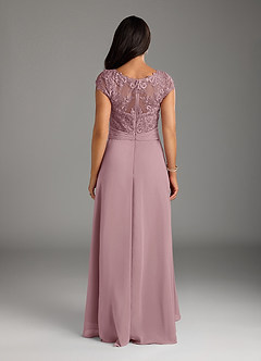 Azazie Irmeli Mother of the Bride Dresses Dusty Rose A-Line Lace Chiffon Dress image7