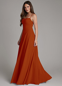 Azazie Irelia Bridesmaid Dresses Paprika A-Line Sweetheart Neckline Chiffon Dress image4