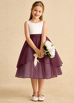 Azazie Rene Flower Girl Klänningar Klänning A-Line i Tyll Rosett image6
