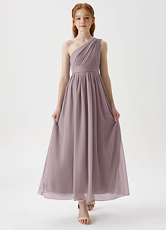 Azazie Anissa Junior Dusk A-Line Pleated Chiffon Dress image5