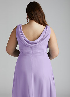 Azazie Karina Bridesmaid Dresses Lilac A-Line Pleated Chiffon Dress image10