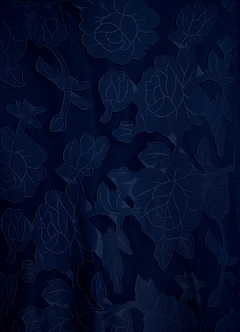 Azazie Kieryn Bridesmaid Dresses Dark Navy Mermaid Pleated Floral Burnout Dress image13