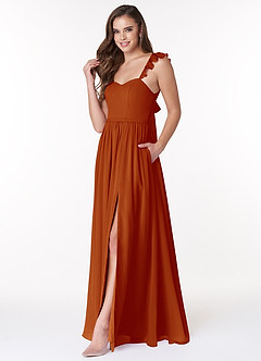 Azazie Metz Bridesmaid Dresses A-Line Sweetheart Ruched Chiffon Floor-Length Dress image4